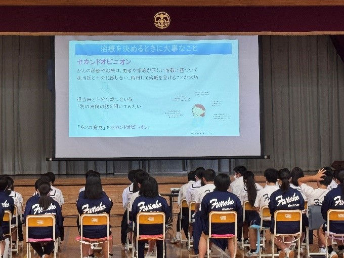 がん教育に関わる外部講師派遣_印西市立船穂中学校2