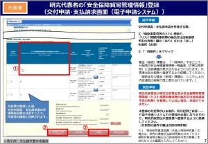 研究代表者操作